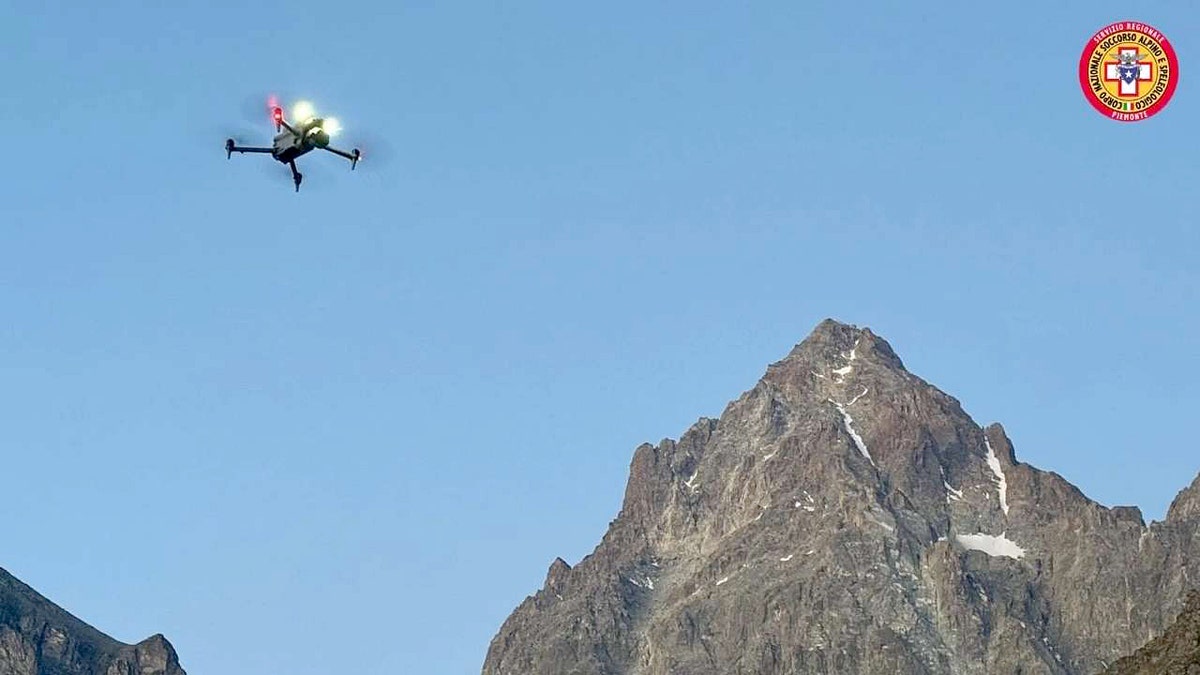 A drone in the mountains