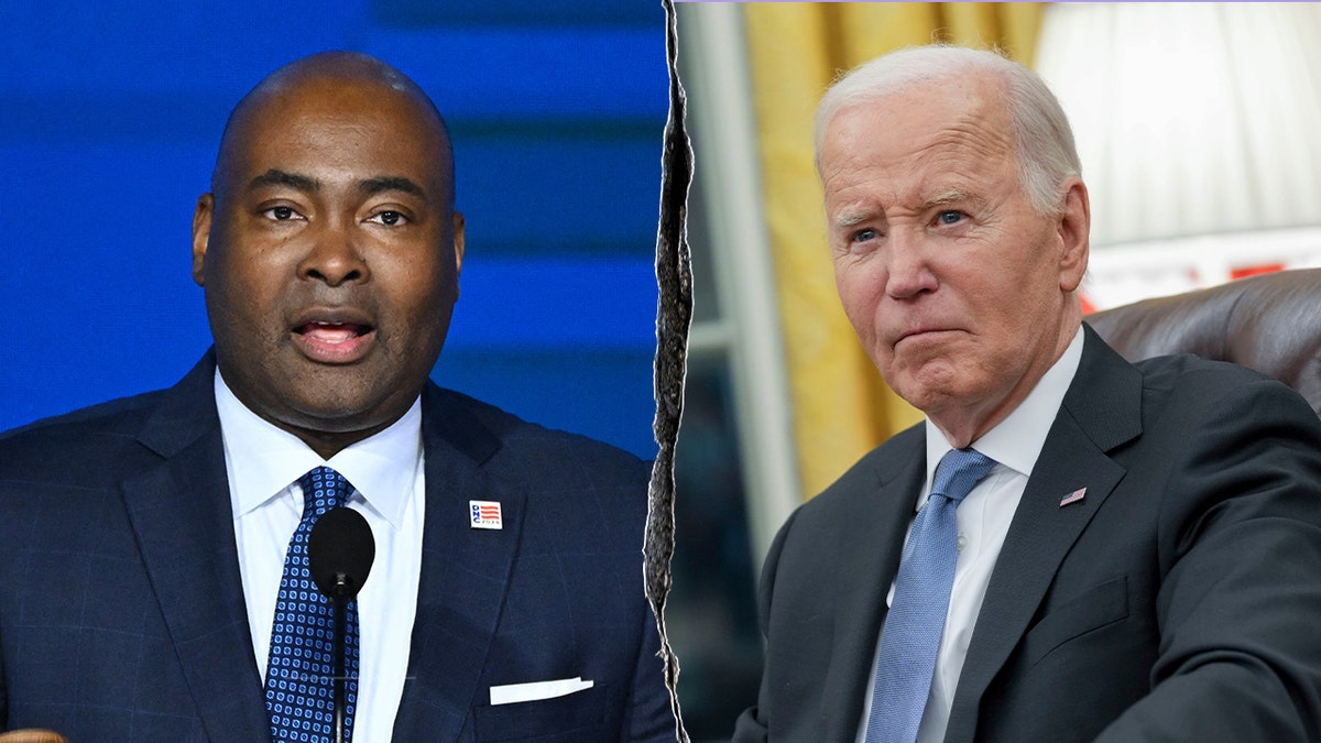 Former DNC chair Jaime Harrison and former President Joe Biden