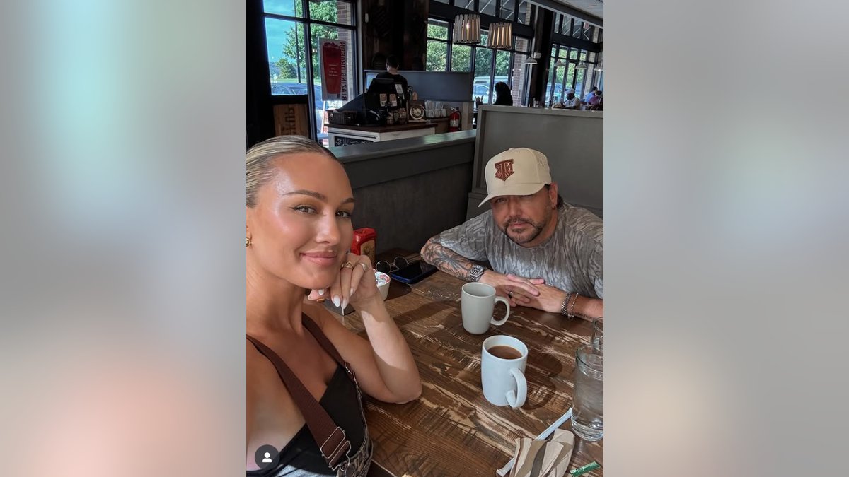Jason and Brittany Aldean at breakfast