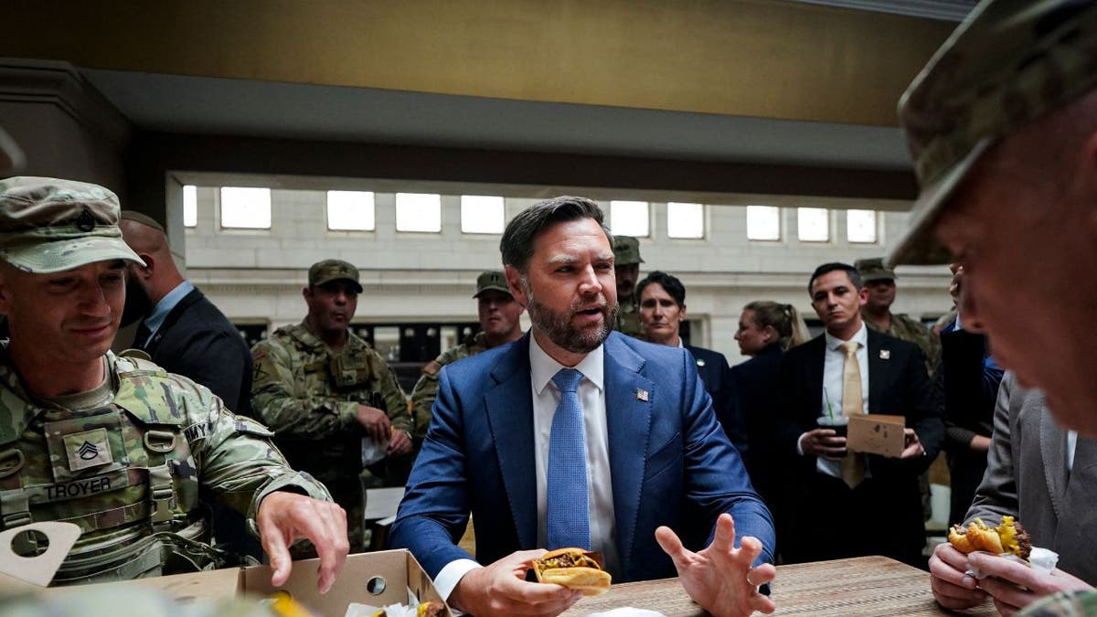 JD Vance visits National Guard troops at Union Station