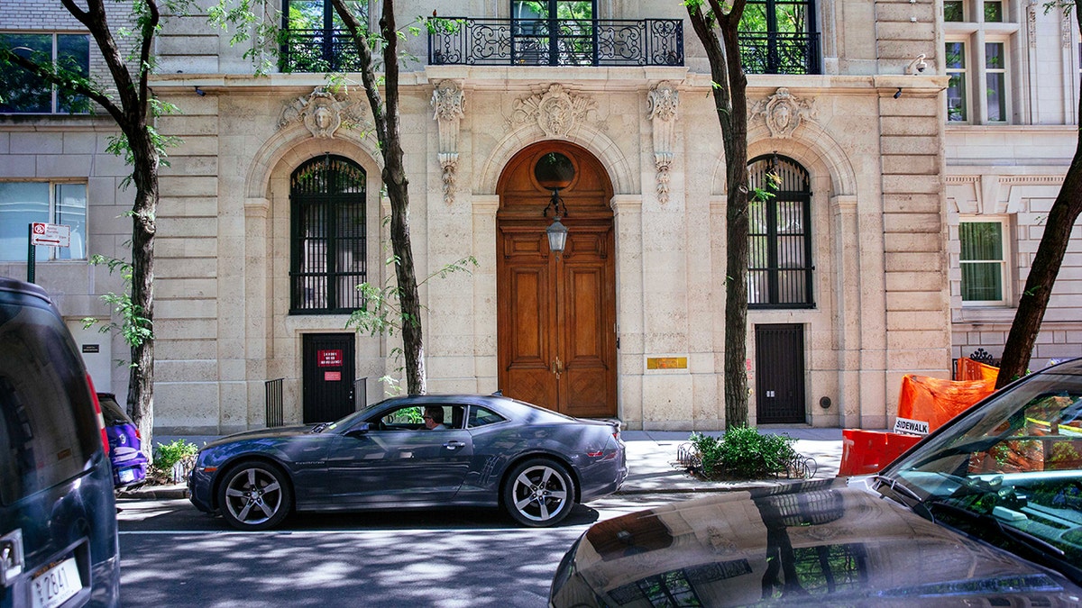 A view of Jeffrey Epstein's mansion in New York City.