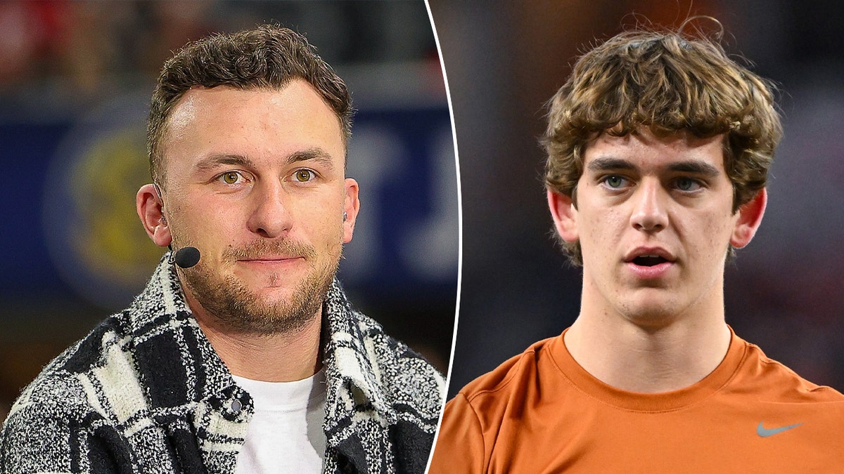 Johnny Manziel and Arch Manning side by side
