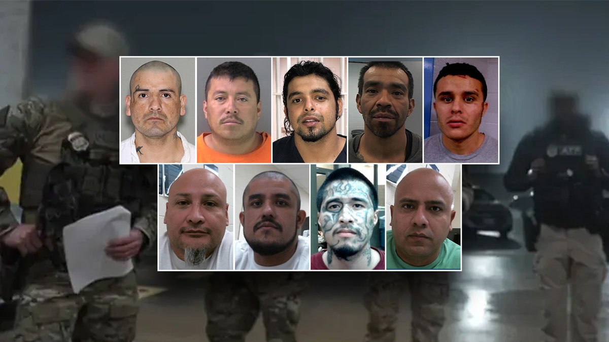 mugshots of 9 men