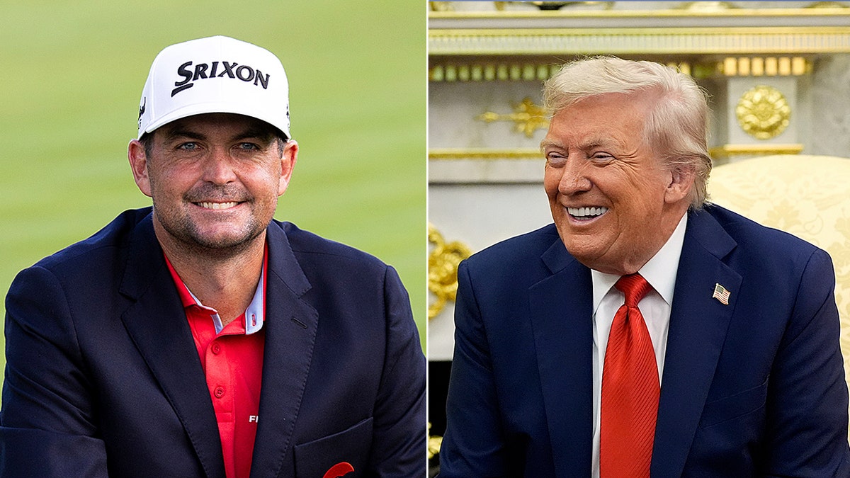 Keegan Bradley and Donald Trump