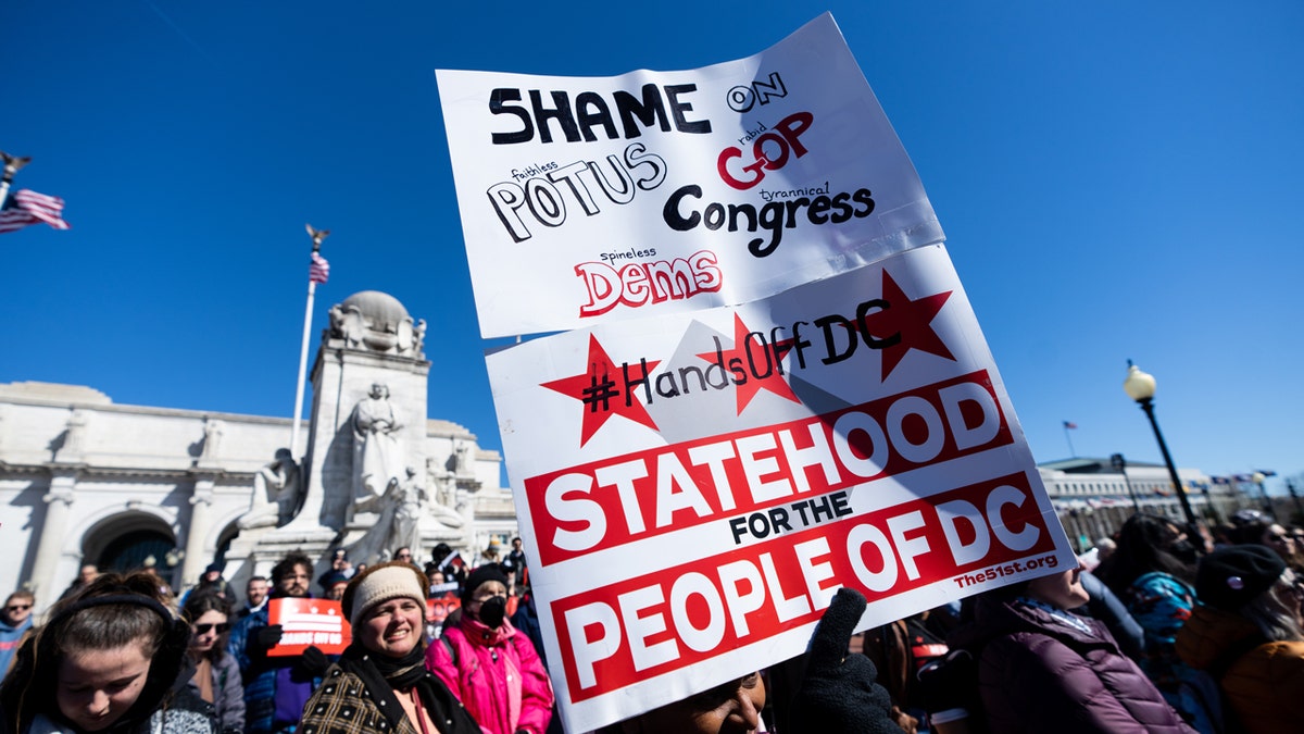 DC statehood protest sign