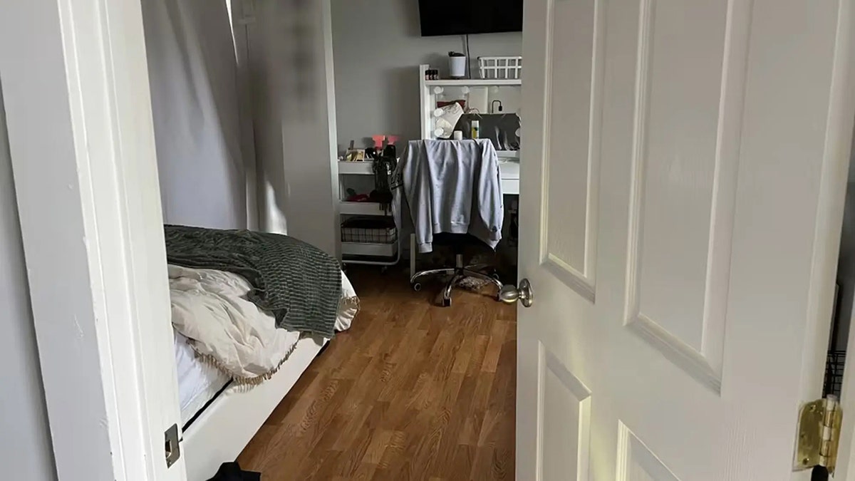 Evidence photo of the crime scene in the University of Idaho slayings committed by Bryan Kohberger