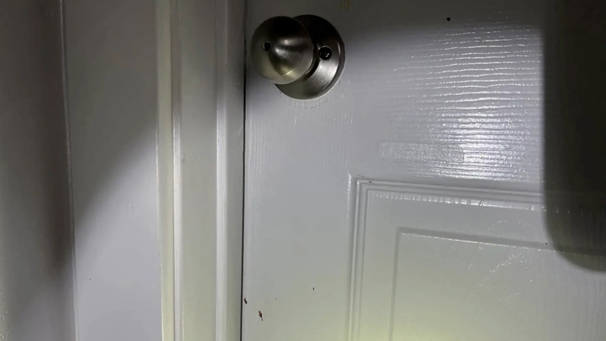 Evidence photo of the crime scene in the University of Idaho slayings committed by Bryan Kohberger