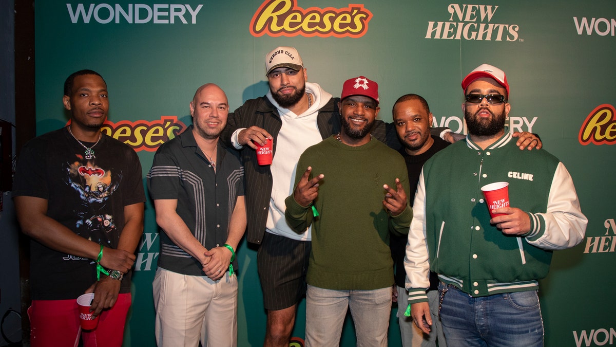 Travis Kelce's friends attend a "New Heights" event