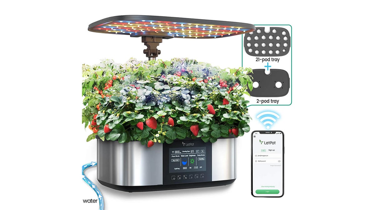 Grow small and large plants with this system.