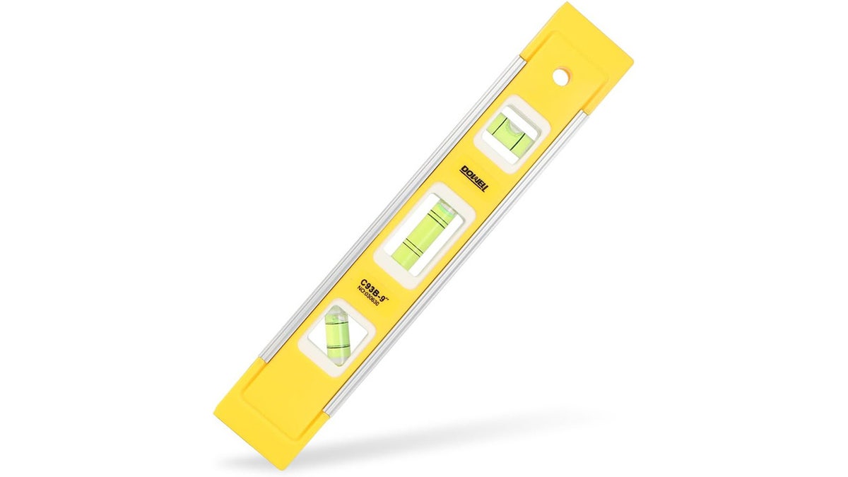 A level helps you hang pictures, shelves and more perfectly straight. 