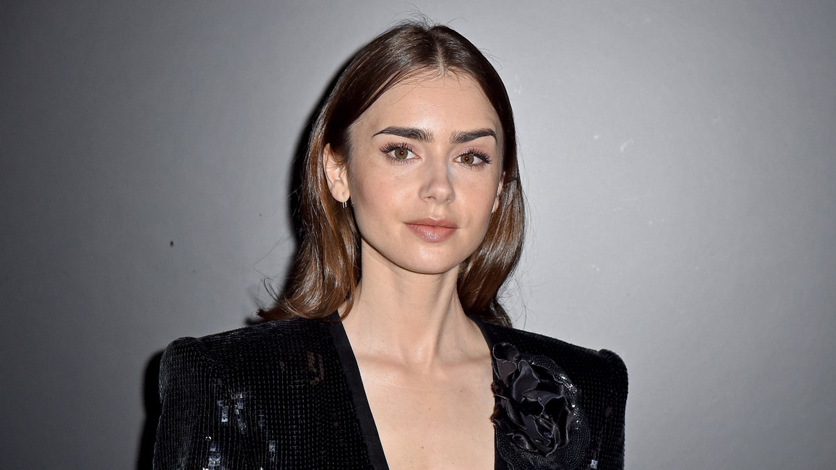 Lily Collins poses for a portrait