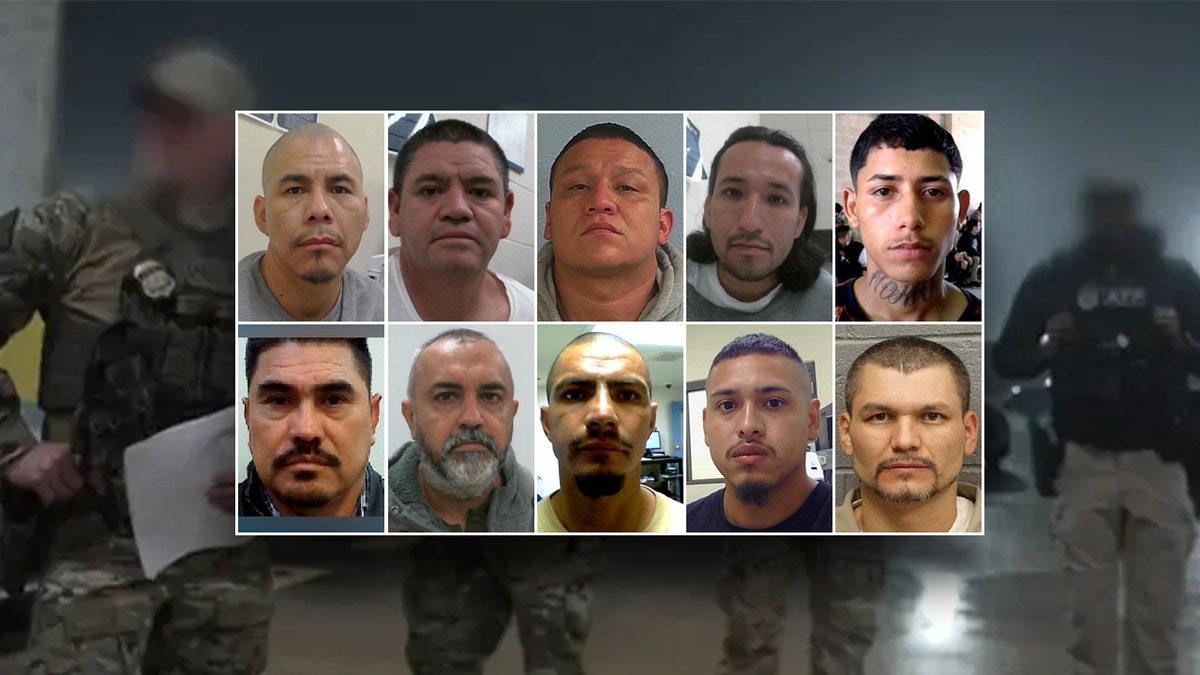 mugshots of 10 men