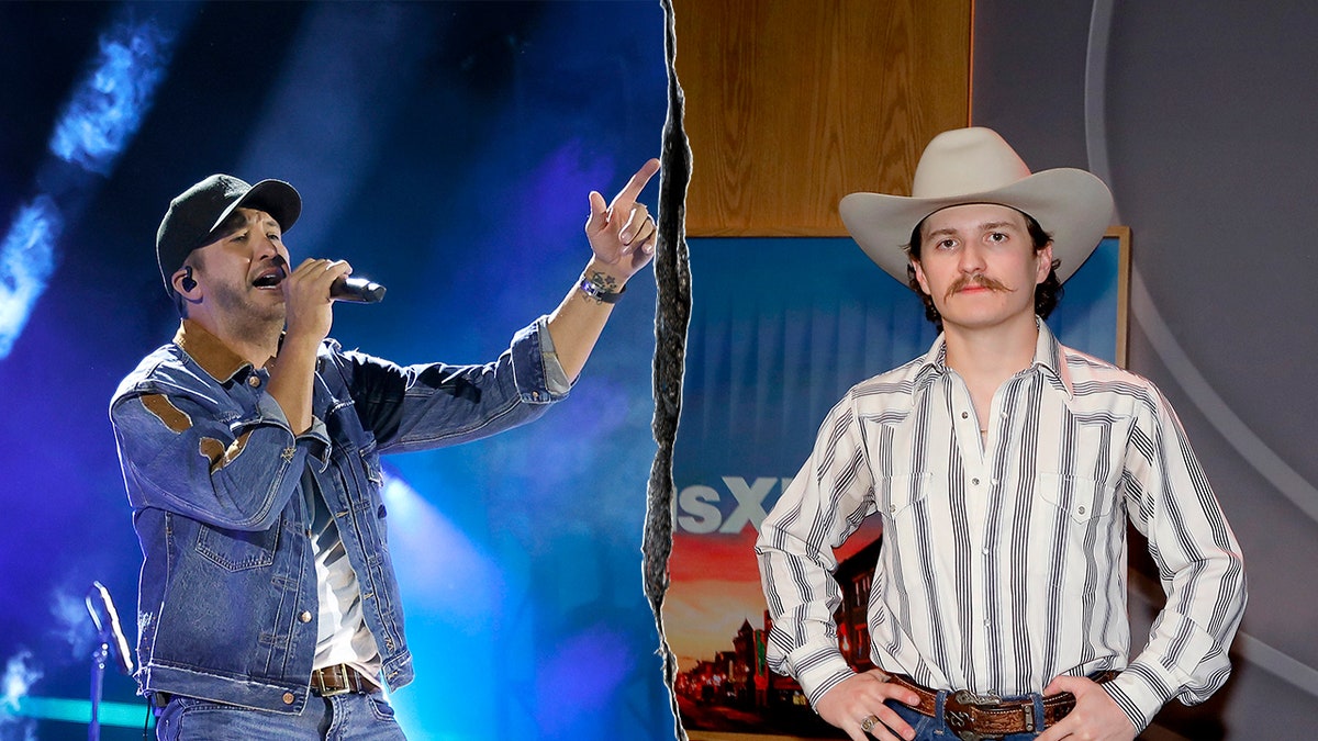 Split photo of Luke Bryan and Braxton Keith.