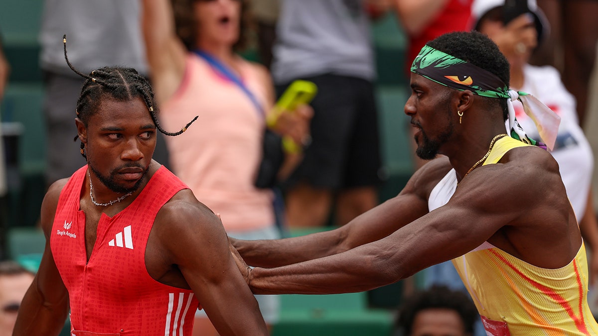 Noah Lyles and Kenny Bernardec