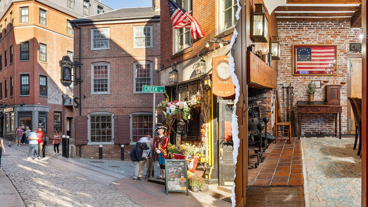 Exterior of Ebenezer Hancock House in downtown Boston