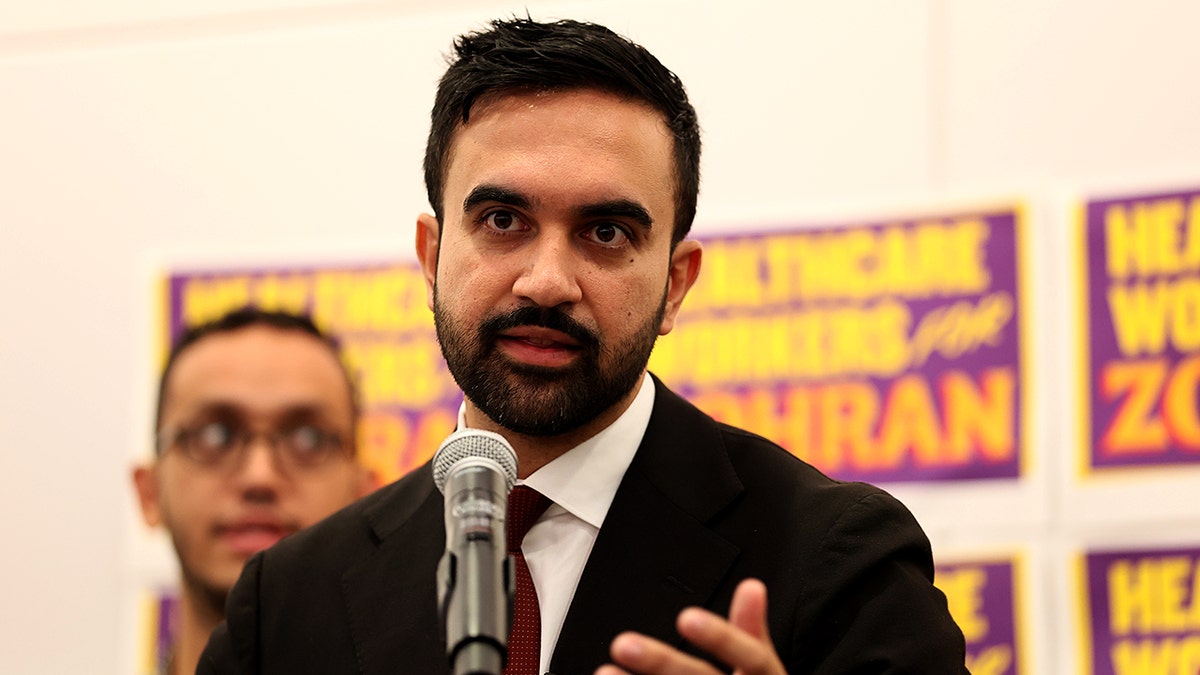 New York mayoral candidate Zohran Mamdani speaks during a press conference at the 1199SEIU headquarters on August 11, 2025 in New York City. Mamdani was joined by local elected officials and union delegates for 1199SEIU as he announced a "Five Boroughs Against Trump" tour that will take him to all five boroughs to speak against U.S. President Donald Trump's agenda, as he ties the mayoral candidates running against him to the president.