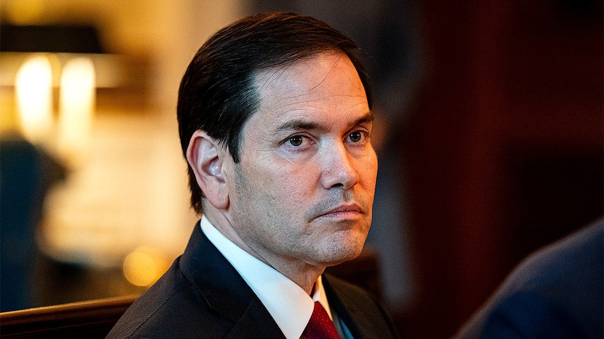 Marco Rubio during a dinner with Israeli PM Benjamin Netanyahu