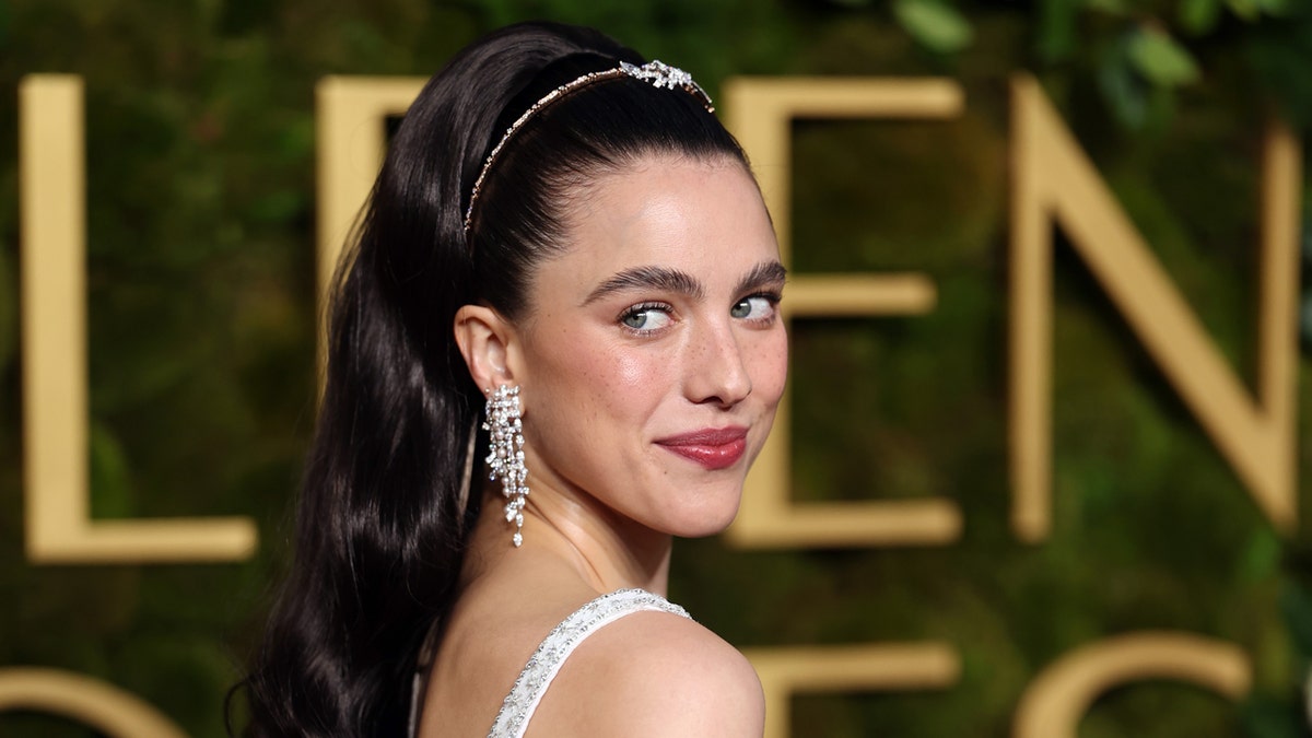 Margaret Qualley on the Golden Globes red carpet