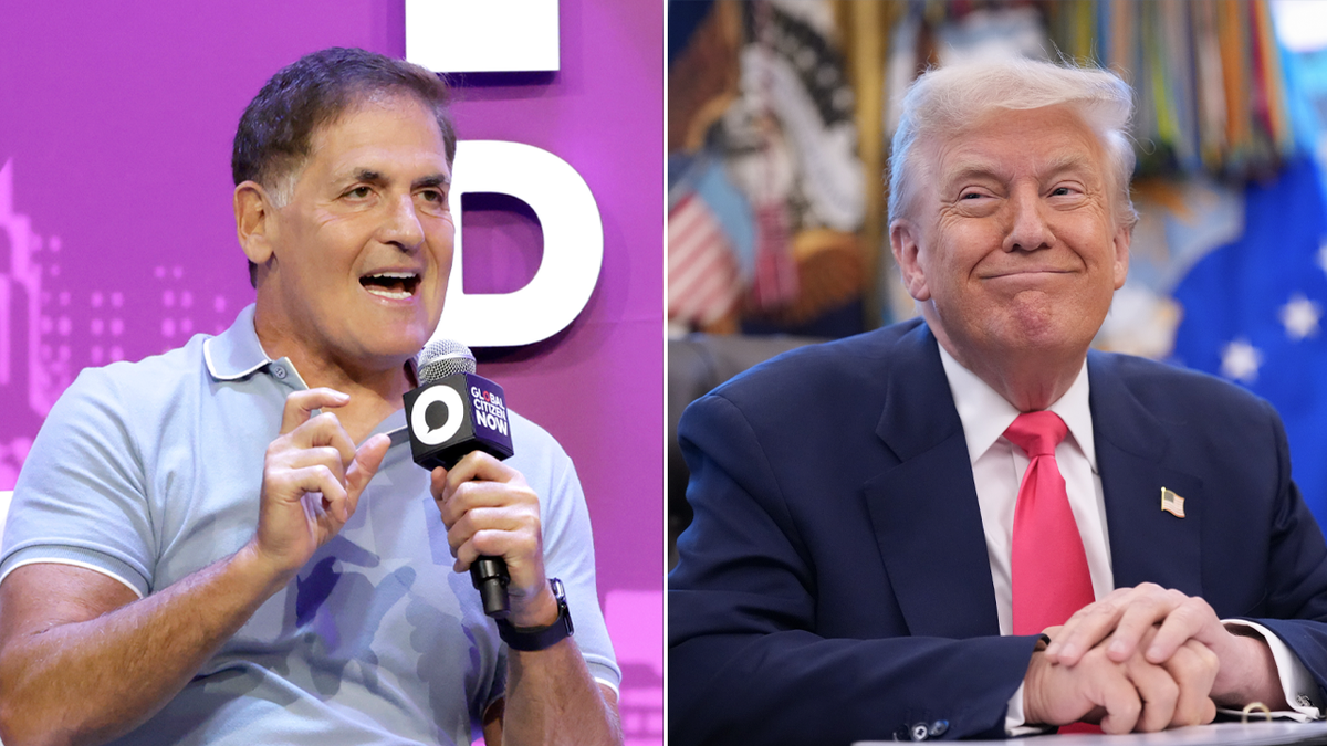 Photos arranged of Cuban and Trump
