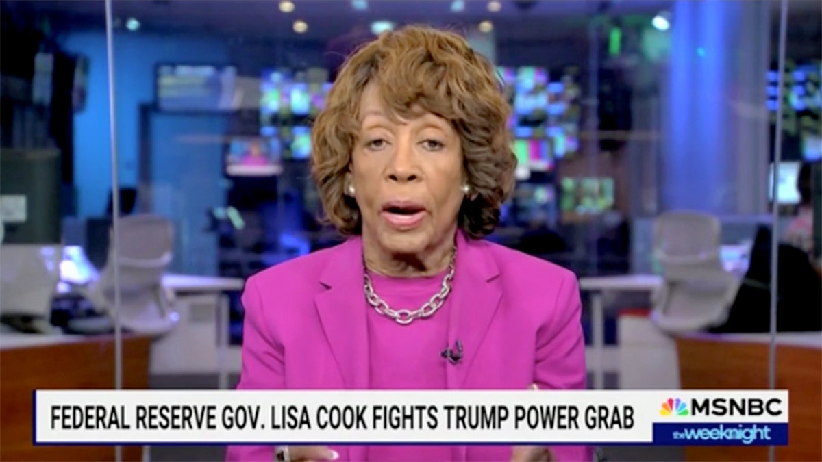Waters calls for 25th Amendment against Trump over firing of Lisa Cook 2 Rep. Maxine Waters