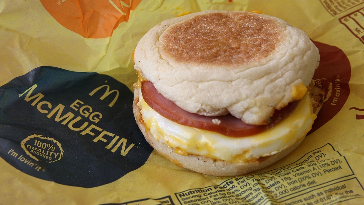 McDonald's McMuffin on wrapper