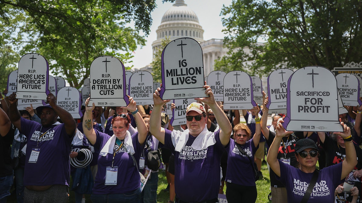 Medicaid cuts demonstrators in Washington, DC