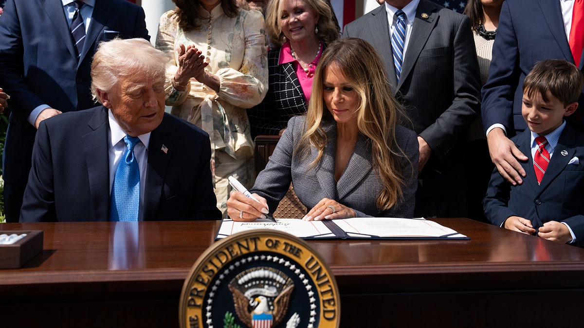 President Donald Trump and First Lady Melania Trump Take it Down Act