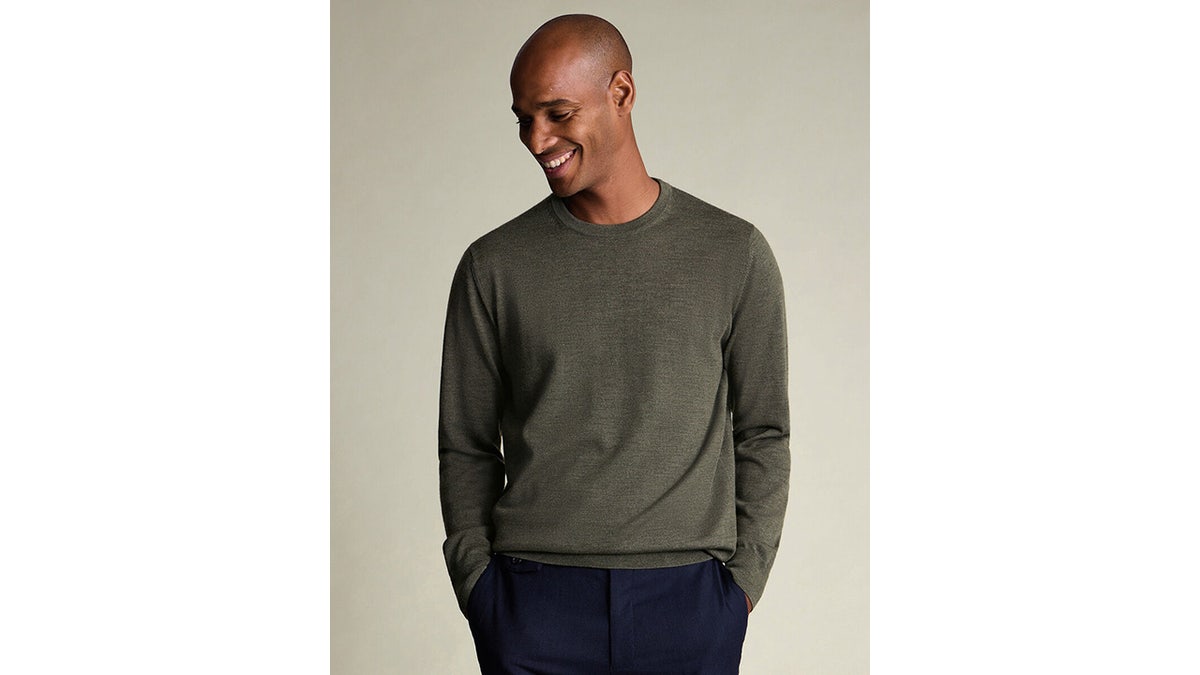 This sweater is made from pure Merino wool.