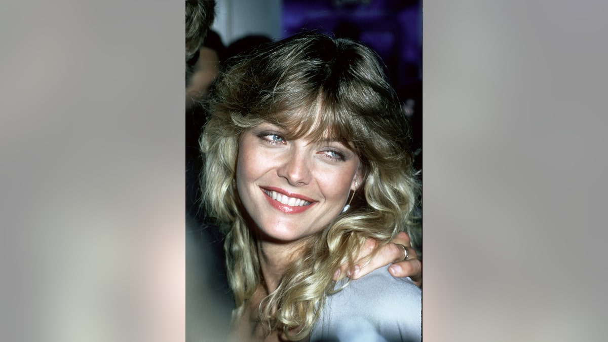 米歇爾·菲佛(Michelle Pfeiffer)的特寫鏡頭看起來像斯蒂芬妮·範(Stephanie Van) "油脂2。"