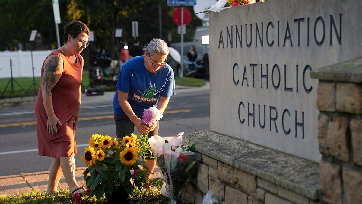 Minneapolis Church School Shooting Residents Lay Flowers