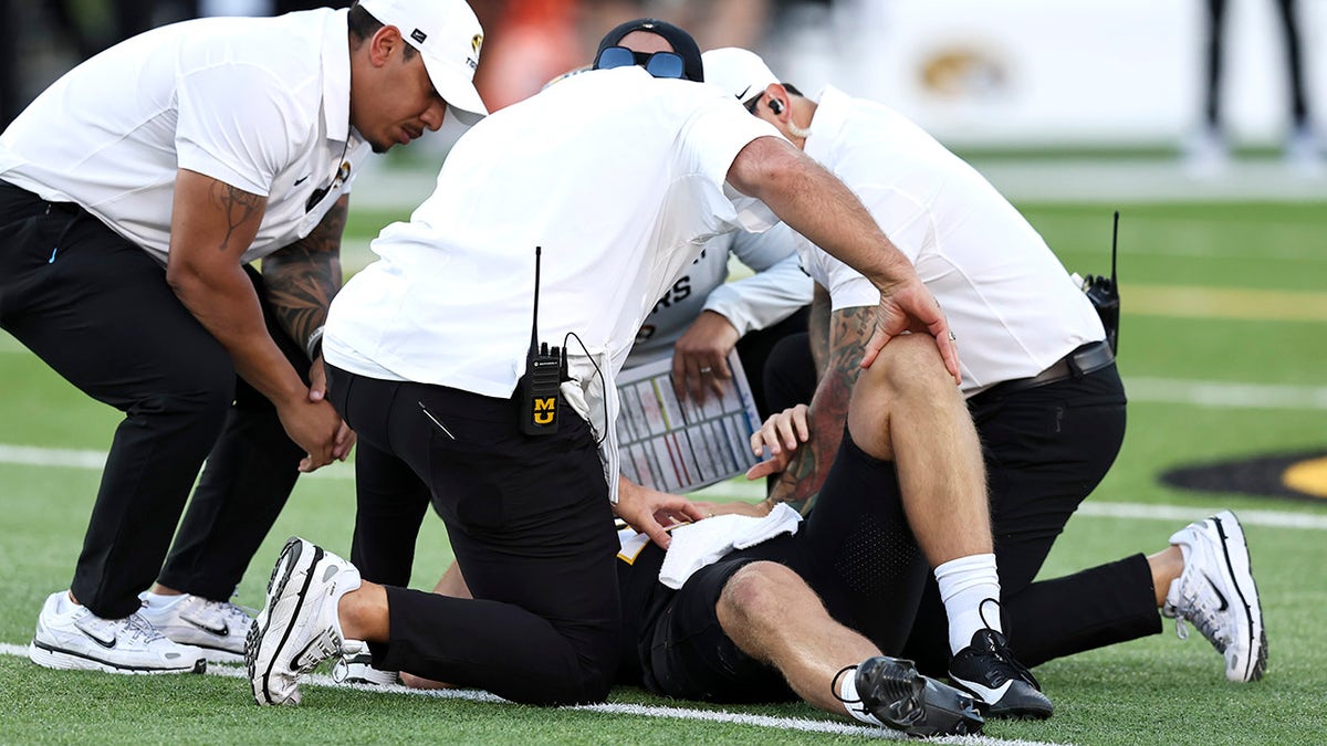 Missouri staff tends to Sam Horn