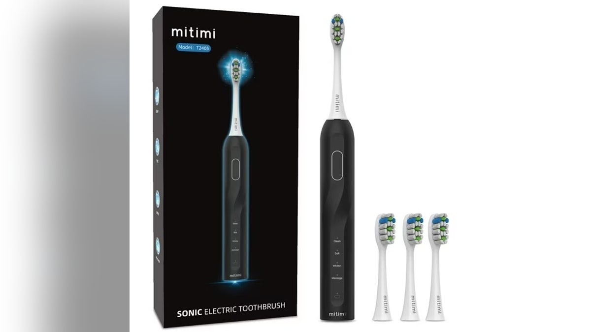 Choose from four different brushing modes with the Mitimi electric toothbrush.