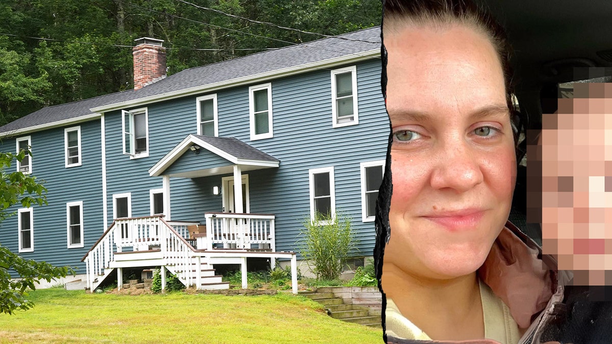 A 14 Moharimet Drive para casa em Madbury, onde Emily Long é acusada de matar a si mesma e a seus familiares.