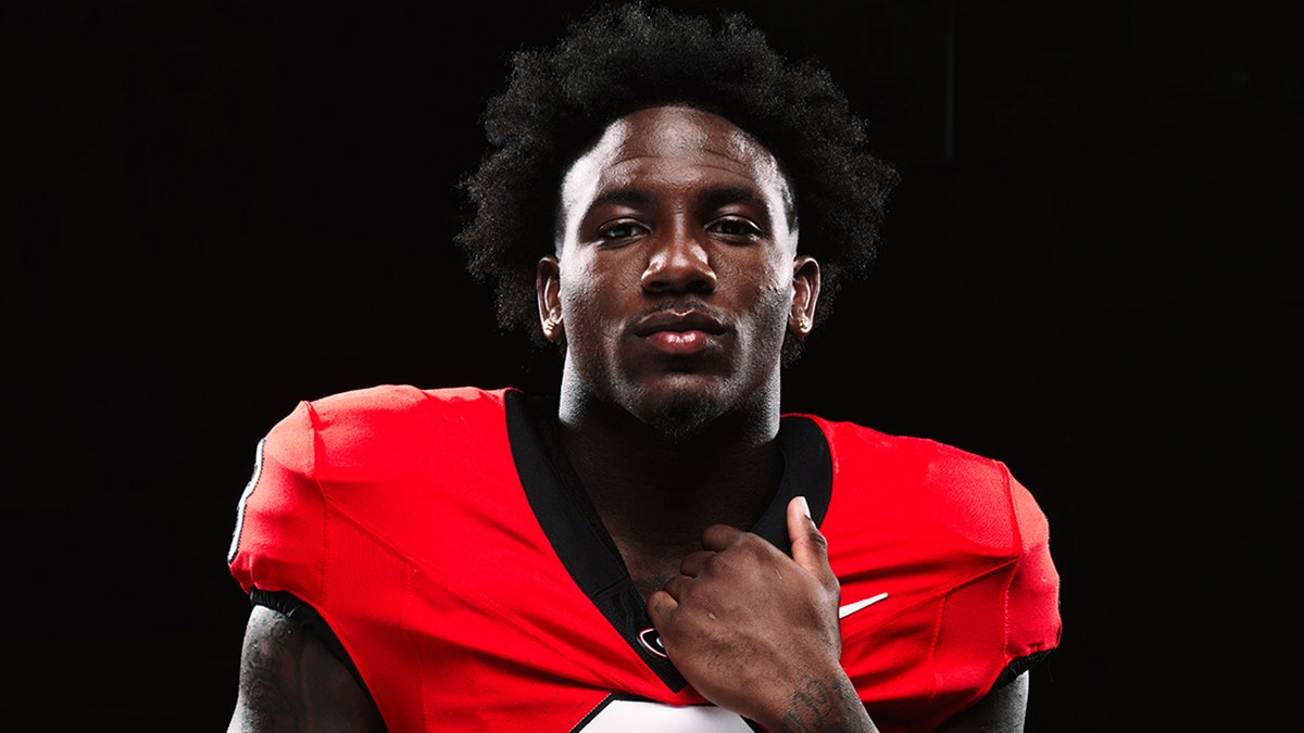 Nate Frazier poses in Georgia uniform