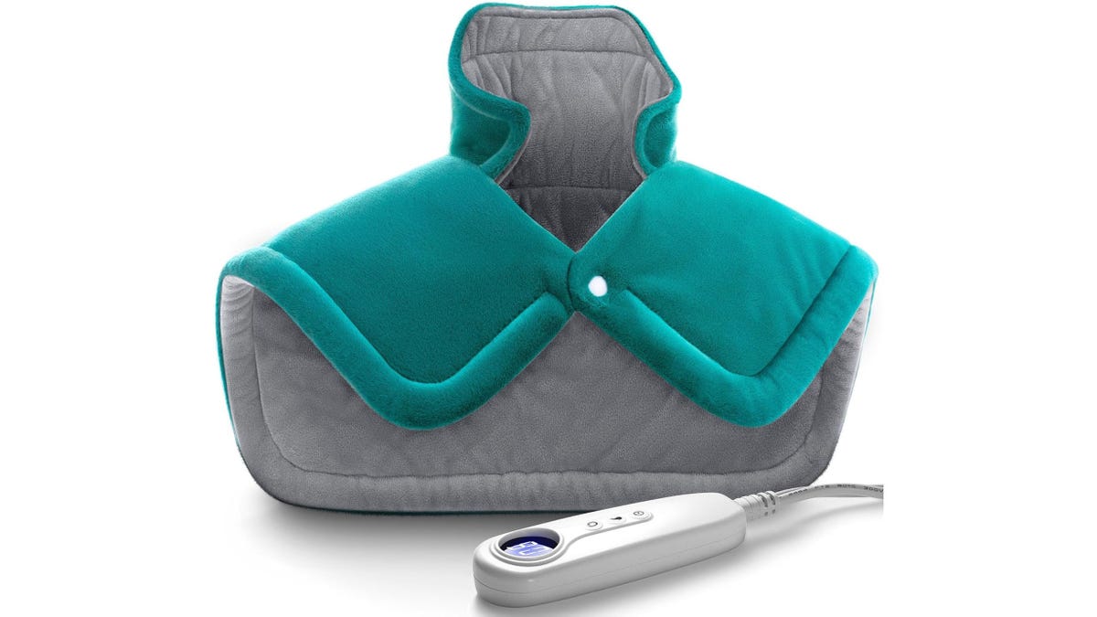 Use this heating pad for fast relief of neck and shoulder pain.