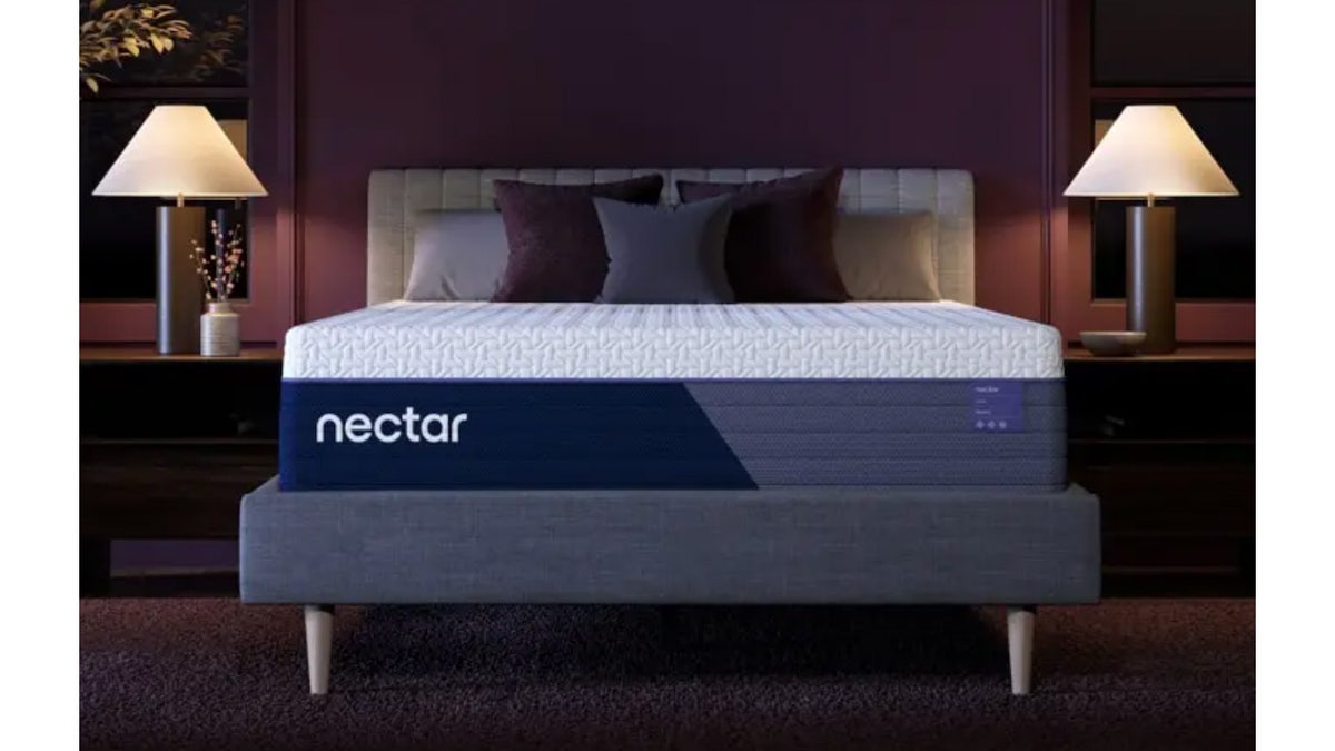 Relax at night with this mattress’s pressure-relief technology. 