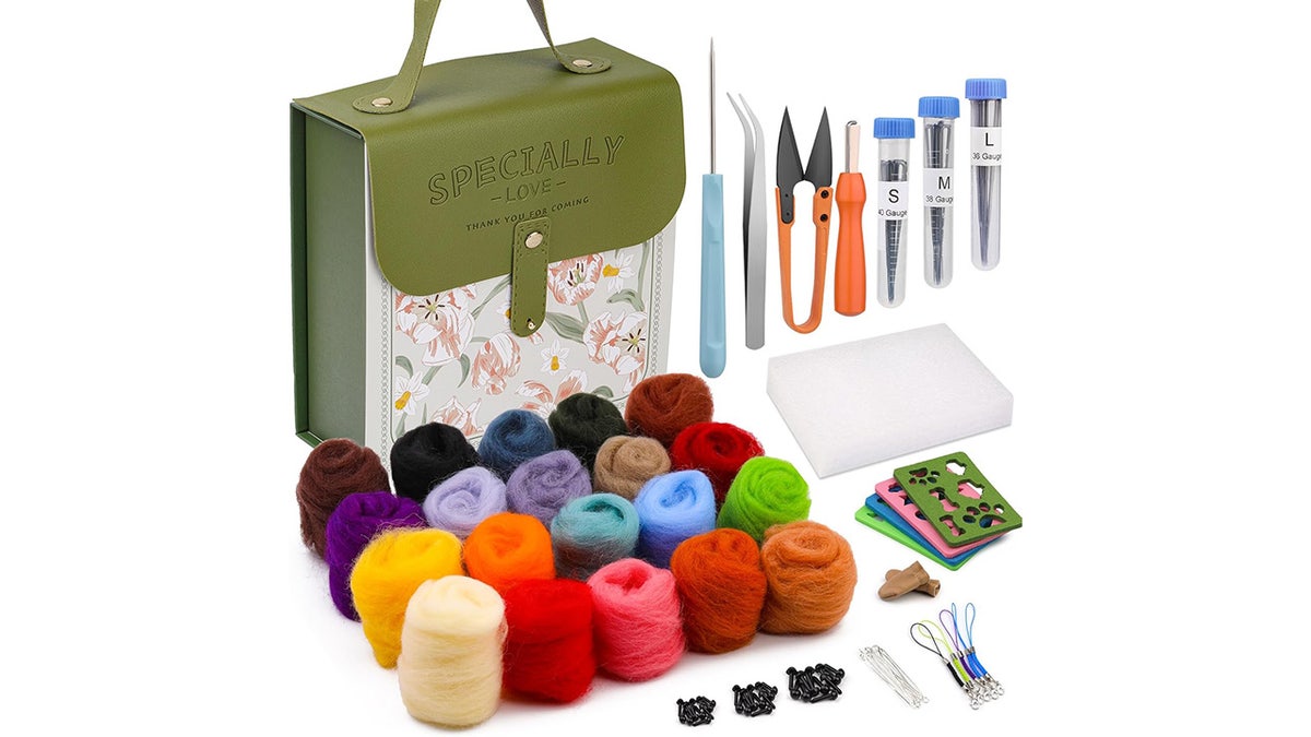 Stay organized with this needle felting kit and storage box.