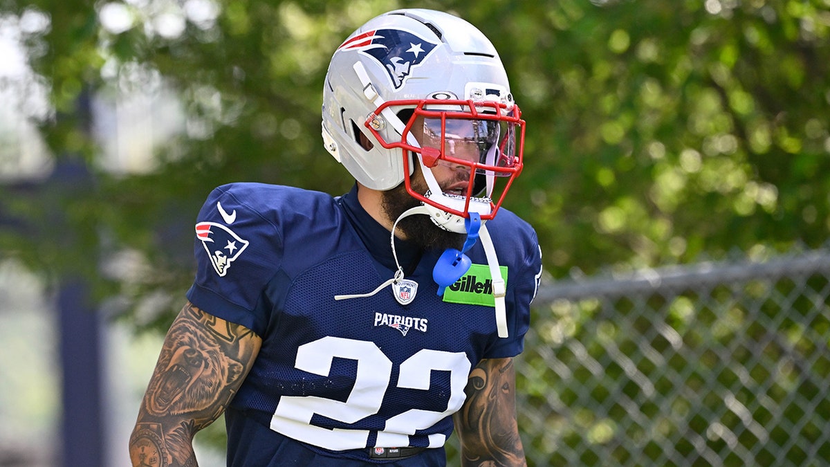 Marcus Epps at a New England Patriots practice