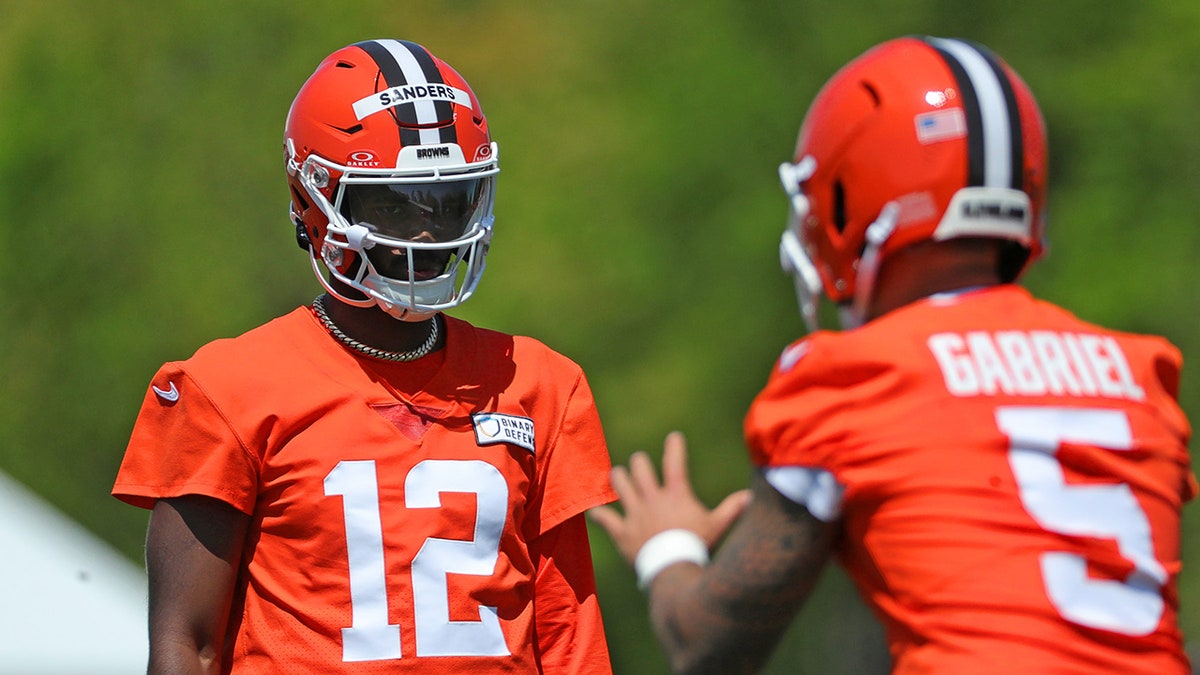 Dillon Gabriel and Shedeur Sanders in camp