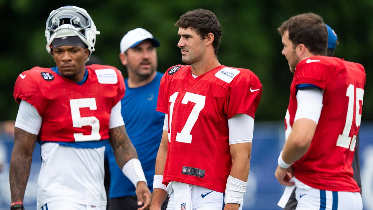 Anthony Richardson, Daniel Jones and Riley Leonard