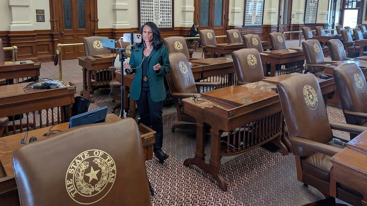 Democratic Texas state Rep. Nicole Collier speaking