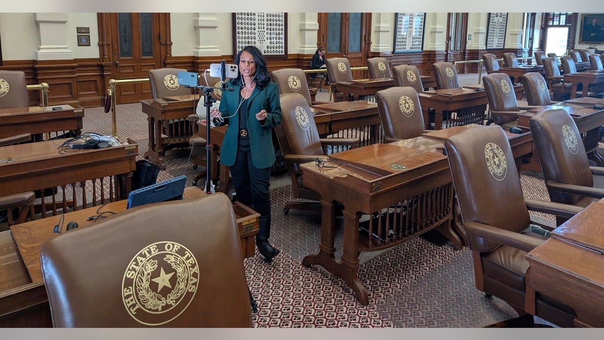 Democratic Texas state Rep. Nicole Collier speaking