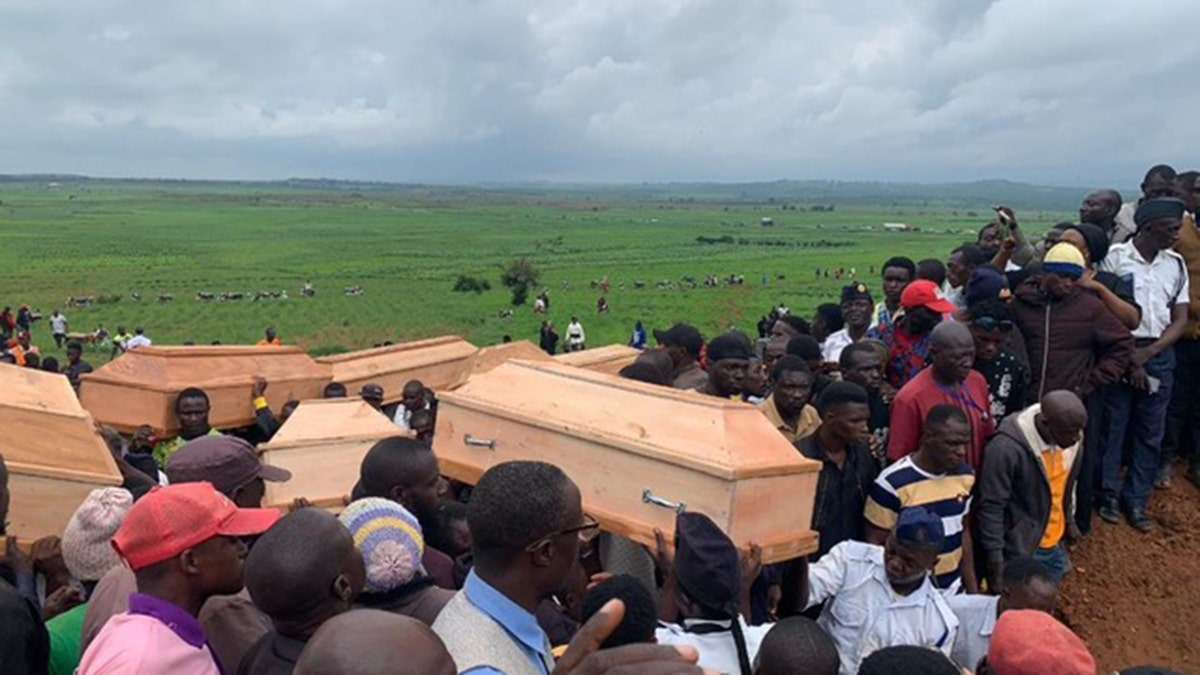 Funerals for some 27 Christians who were reportedly killed by Islamist Fulani tribesmen in the village of Bindi Ta-hoss, Nigeria.