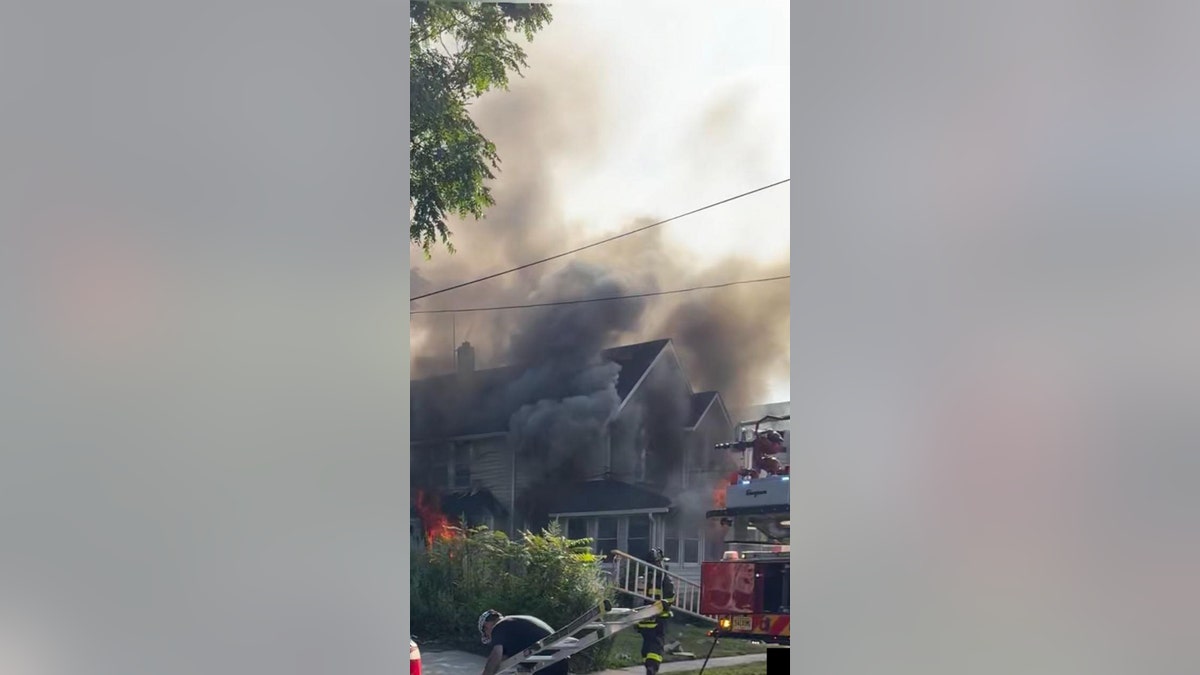 Smoke billowing NJ house fire
