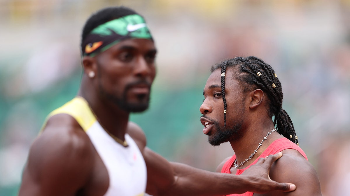 Kenny Bednarek pushes Noah Lyles