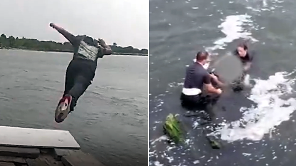 NYPD arrests suspect who jumped into water