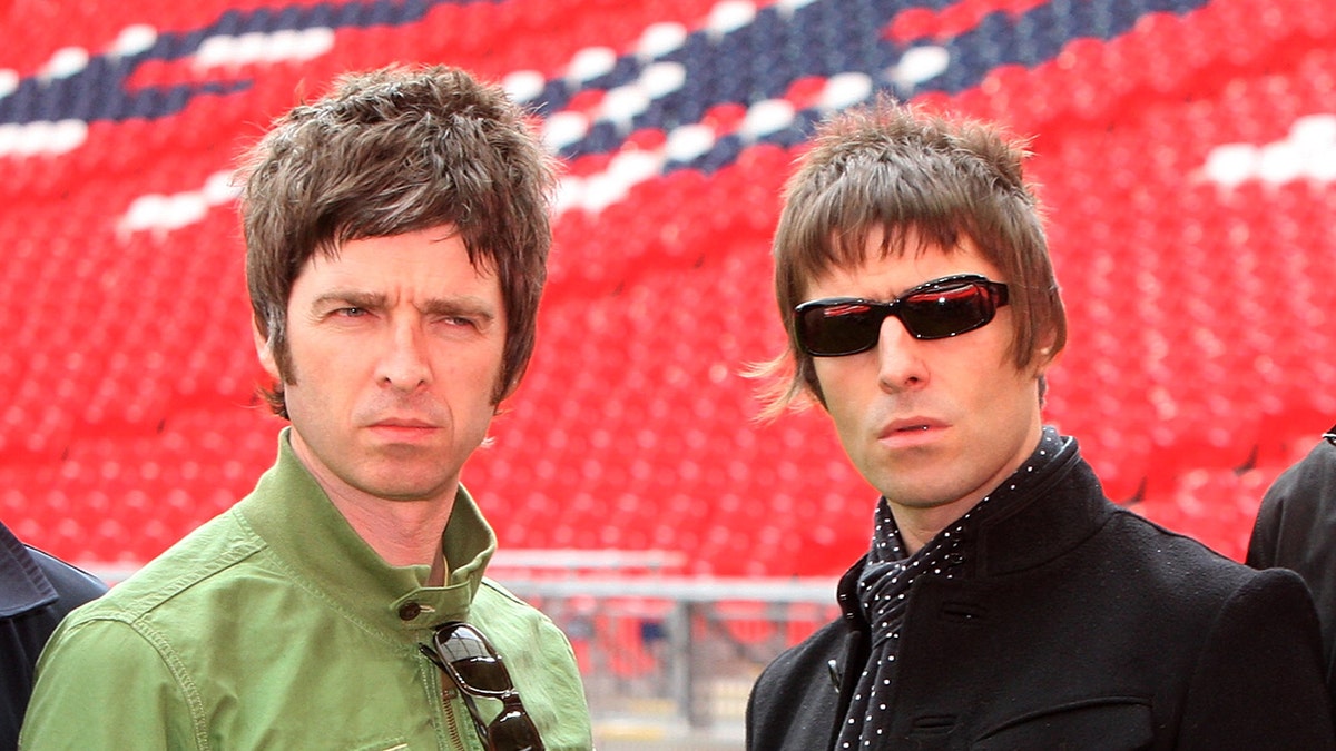 Member of the Oasis Band Noel and Liam Gallagher Wembley Stadium in London.
