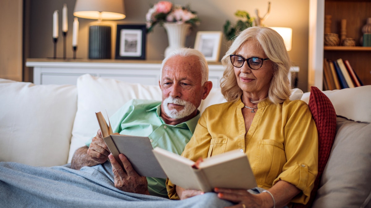 Older couple reading