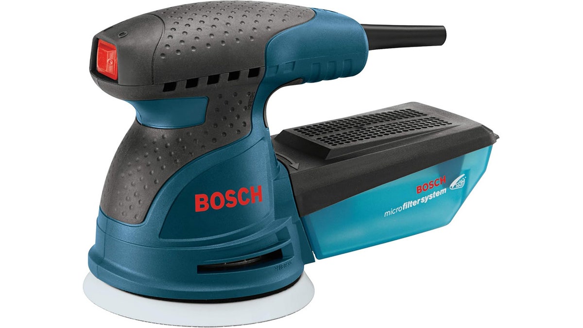 Sand faster with an orbital sander. 