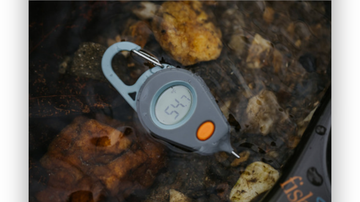 Find the optimal spot to fish with help from this thermometer.